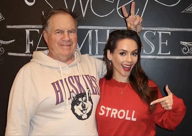 Bill Belichick troca a margem por pompons enquanto apoia a namorada Jordon Hudson