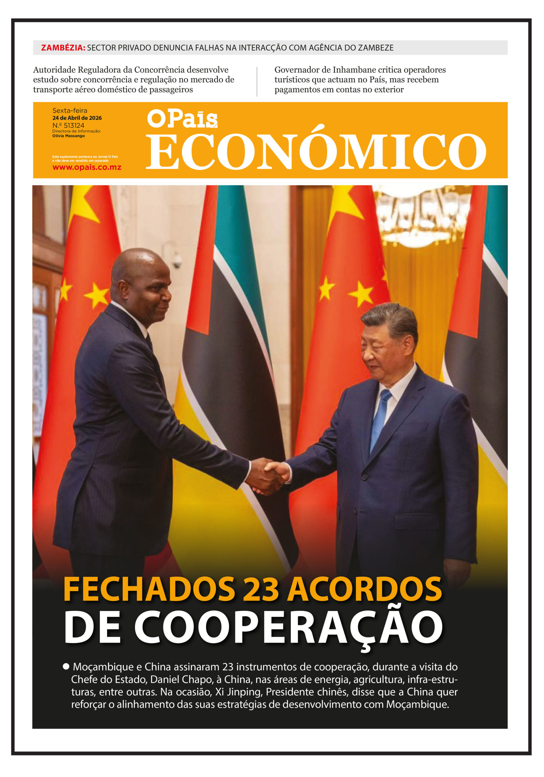 CAPA DO JORNAL ECONOMICO 24.04.2026