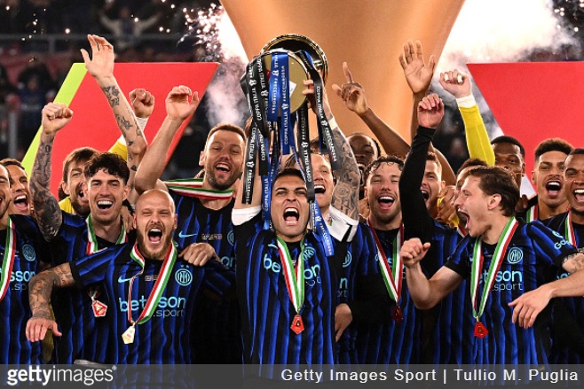 Lazio 0-2 Inter de Milão: Nerazzurri afirmam autoridade e controle em Roma para adicionar o troféu da Coppa Itália ao título da Série A (vídeo)