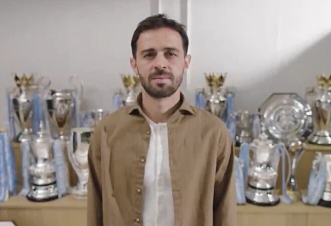 Manchester City agradece a Bernardo Silva pela contribuição de nove anos antes da última aparição do meio-campista pelo clube (Vídeo)