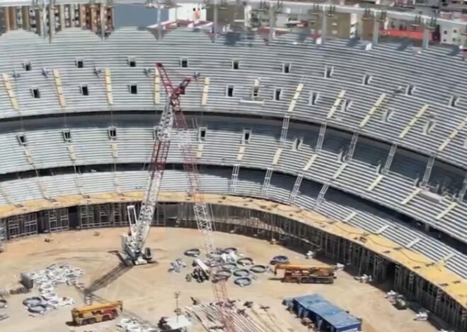 O trabalho no Nou Mestalla de Valência está avançando (Vídeo)