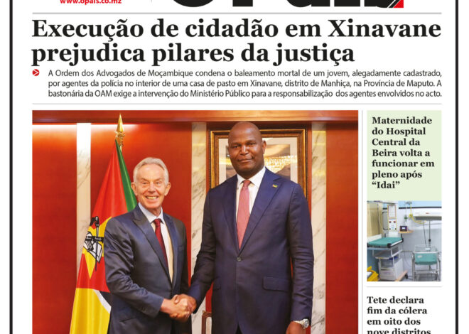 Capa do Jornal o país 21.07.26 – O País