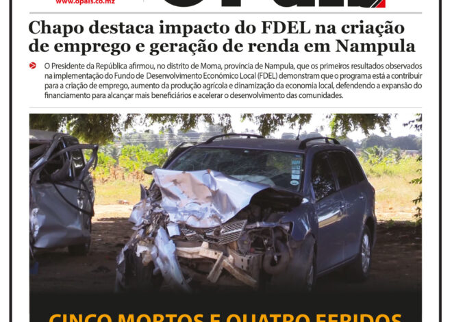 Capa Jornal o Pais 27.07.26 – O País