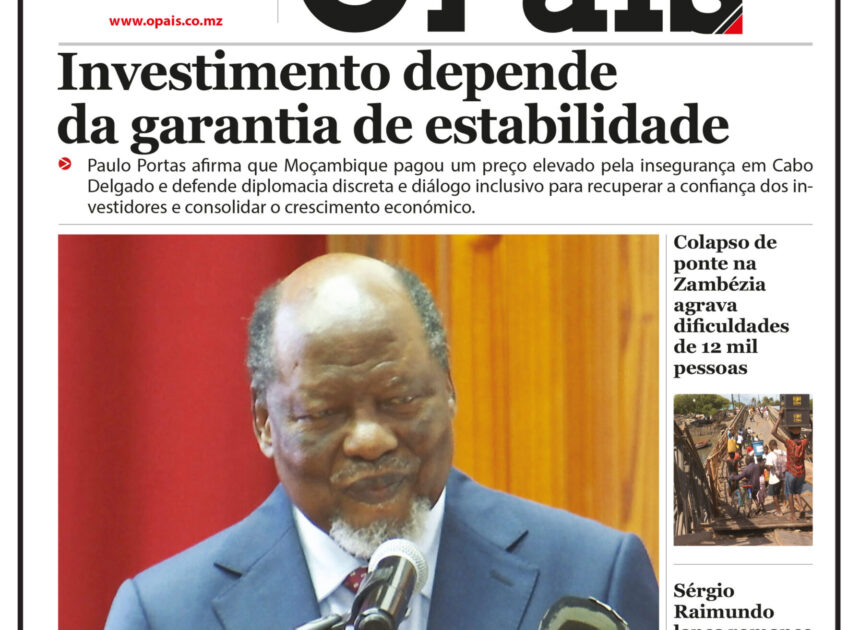 Capa do Jornal O Pais 31.07.26 – O País