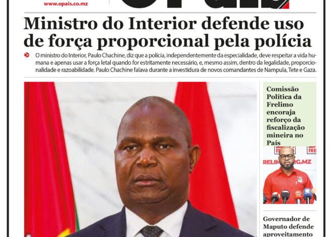 Capa do Jornal o Pais 22.07.26 – O País