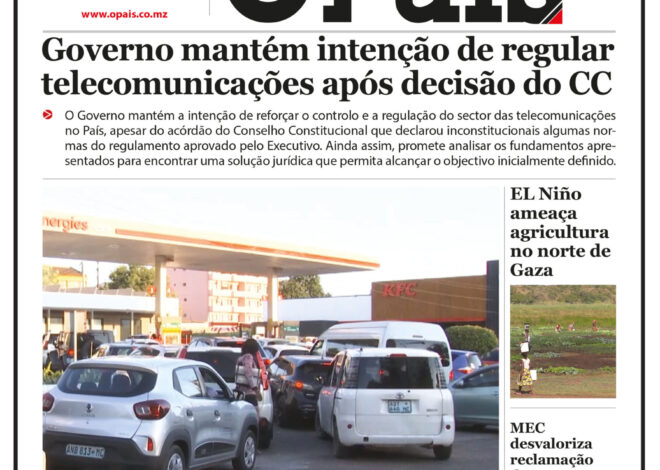 Capa do Jornal o pais 05.08.26 – O País