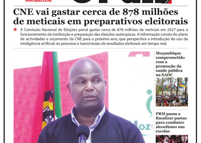 Capa do Jornal O Pais 11.08.26 – O País