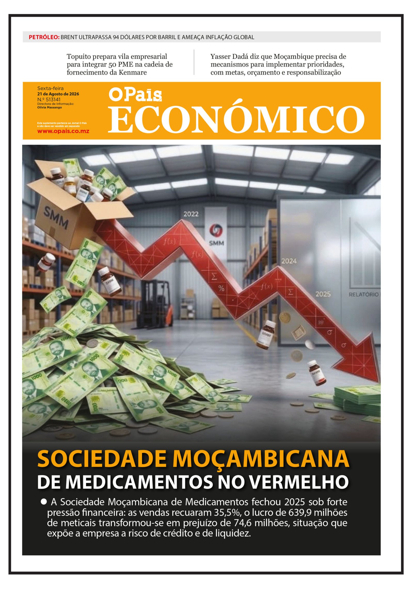 Capa do Jornal Economico 21.08.26 – O País
