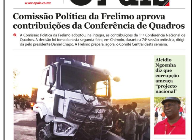 Capa do jornal 25.08.26 – O País
